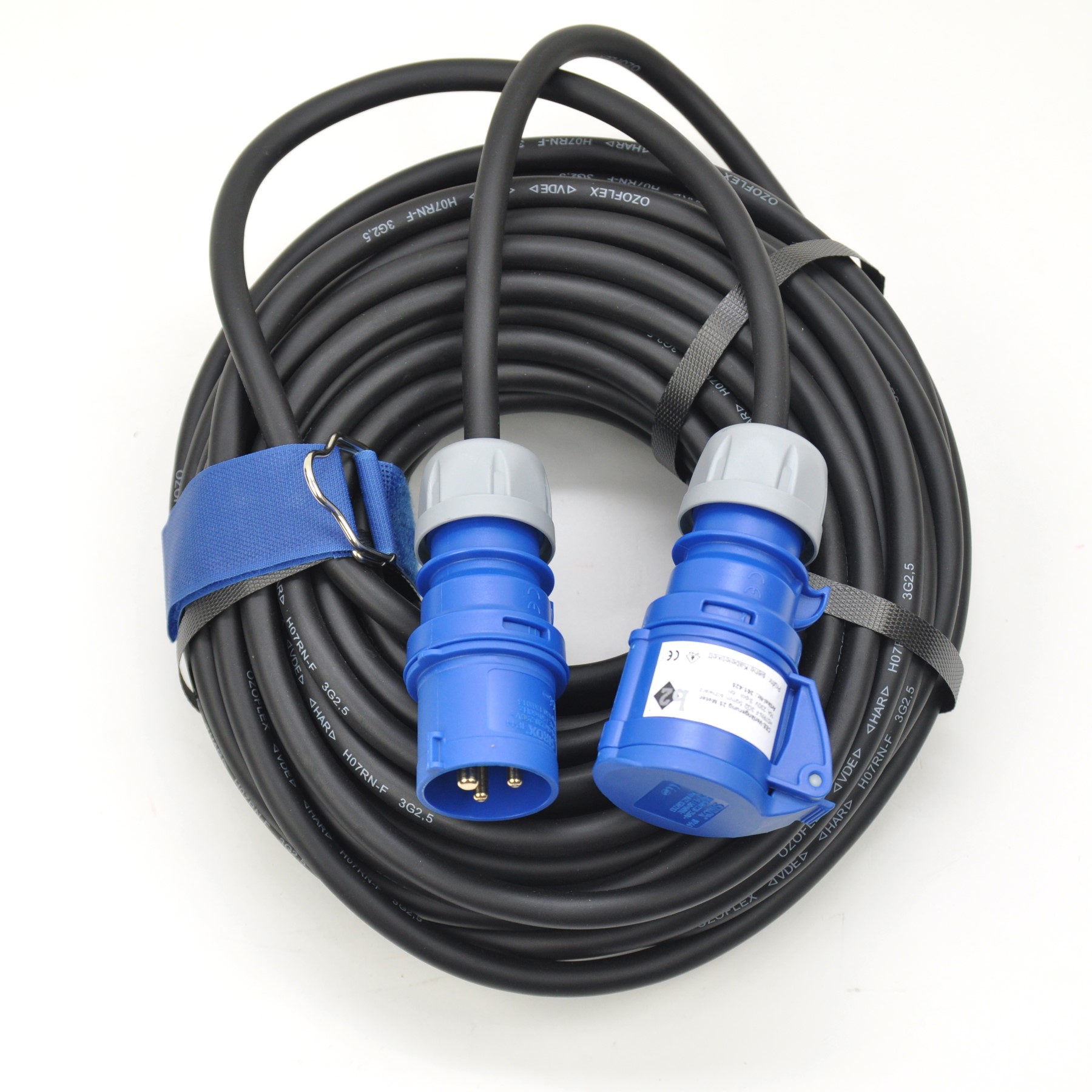 Verlängerungskabel 10m Netbote24 CEE Verlängerungskabel Mit Winkelstecker Vario (60°drehbar) 16A 5-polig MENNEKES IP44 5G1,5 Bis 5G2,5 H07RN-F 5-50m ( 5G1,5; 30m Starkstrom Verlängerungskabel
