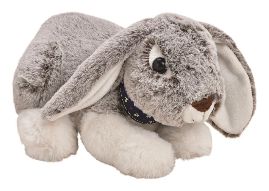Hase Osterhase 25 cm Kuschelhase Grau Kuscheltier Plüsch Schlappohr