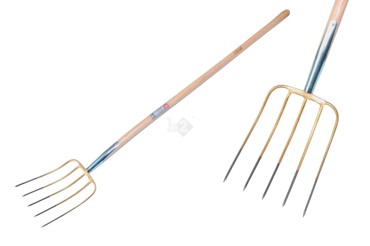 Dunggabel, 5-Zinken-Gartenheugabel mit Mistgabel, 1050 mm Heugabel, Mistforke mit Y-Griff Dunggabel, 5-Zinken-Gartenheugabel mit Mistgabel, 1050 mm Heugabel, Mistforke mit Y-Griff